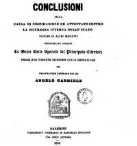 1852 - Conclusioni della causa di cospirazione (1848)